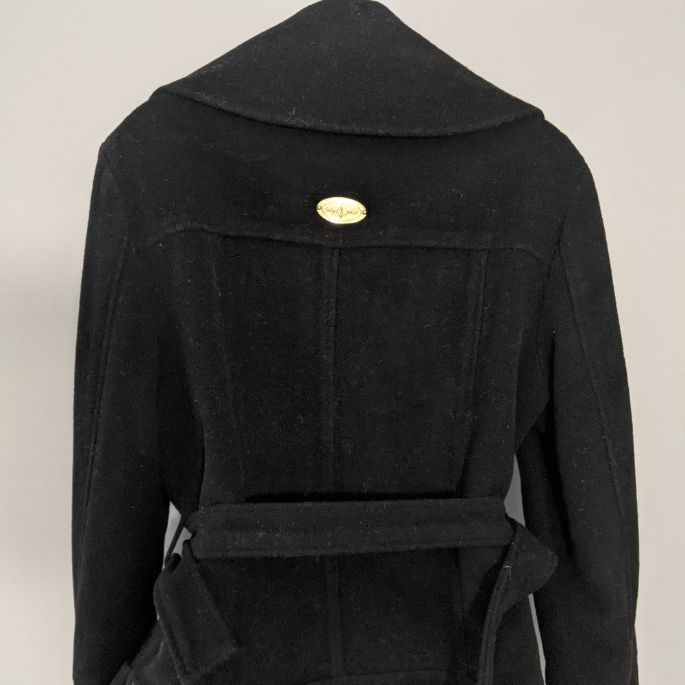 Baby Phat Elegant Black Pea Coat with Gold Details - Picture 3 of 8
